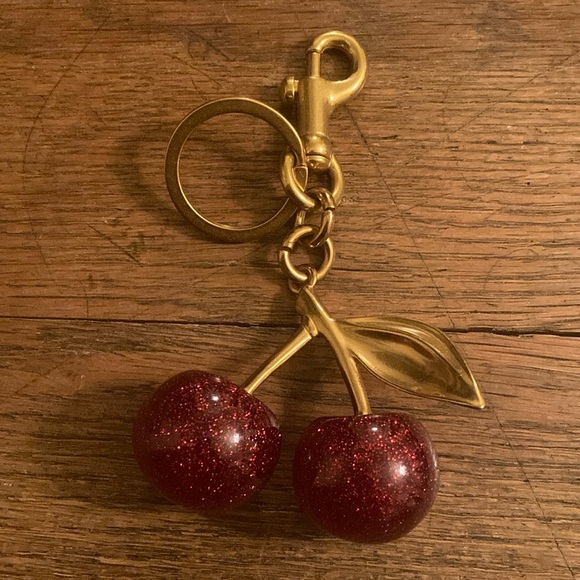Boutique Unbranded Handbags - Cherry Red Glitter Purse Charm/Keychain NIP